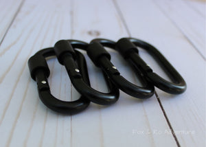 Colored Carabiners-Black Pack