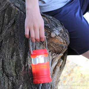 Fire Red Collapsible LED Lantern