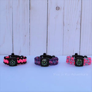 Purple Zebra Paracord Bracelet for Kids