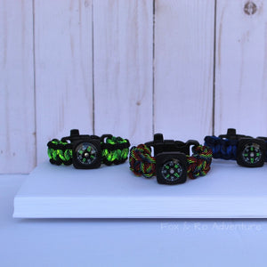 Green Frog Paracord Bracelet for Kids